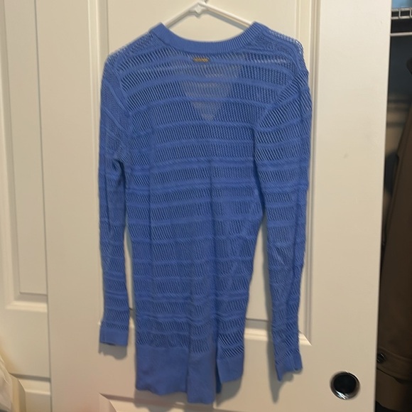 MICHAEL MICHAEL KORS V-NECK Wedgewood Blue Sweater Top SZ - Picture 8 of 10